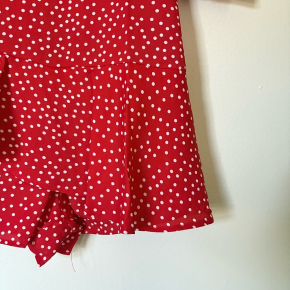 Hayden Red White Polka Dot Romper Size Small NWT - Picture 9 of 12